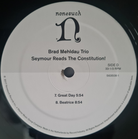 Brad Mehldau Trio – Seymour Reads The Constitution!